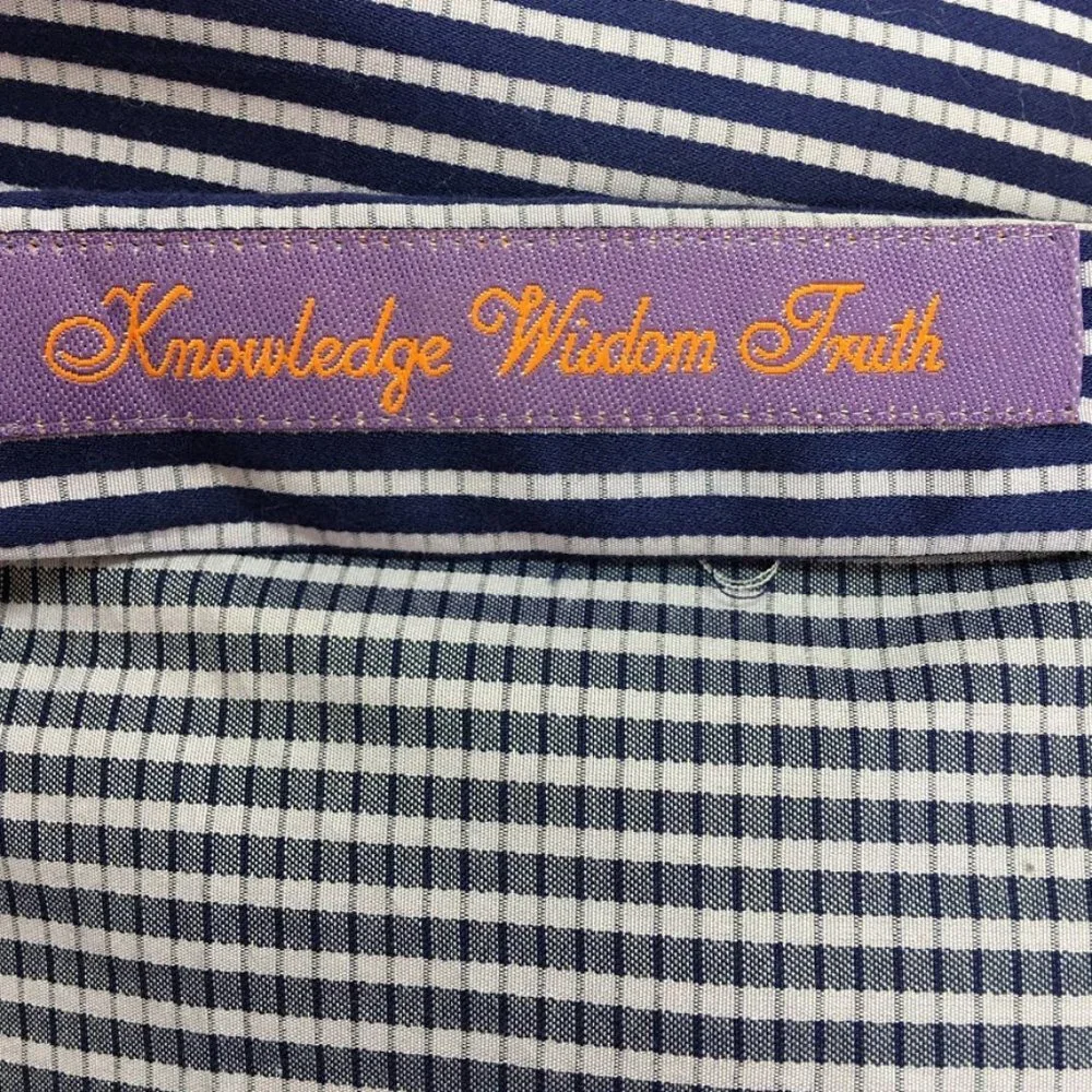 Robert Graham Men's Purple Striped Long Sleeve Button Front Shirt Size 17.5